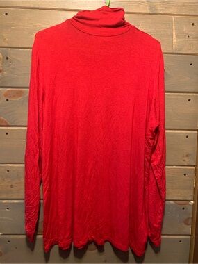 Red turtleneck